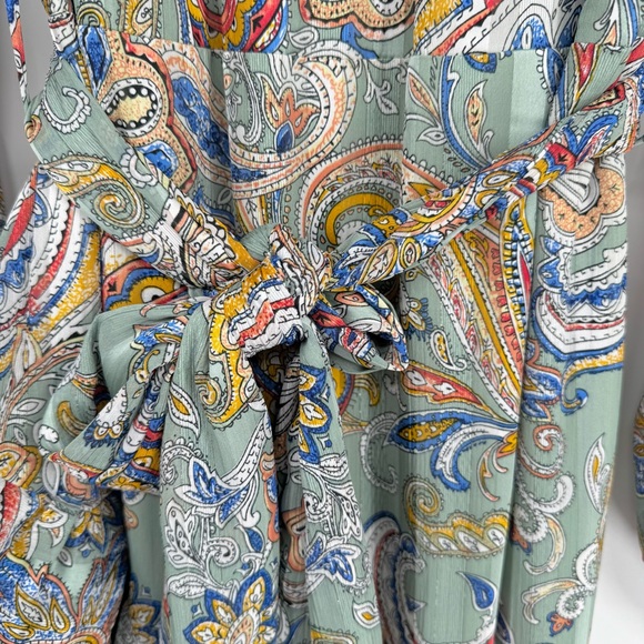 ELLIATT Adria Dress Wrap Asymmetrical Paisley Print Size Medium MSRP $319 - Picture 9 of 15